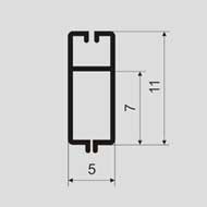 Плакатный профиль № 11 (планки для плакатов). Схема размеров.