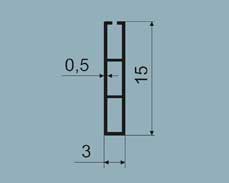 Планки для плакатов и календарей в Украине, профиль 15, рис 3.