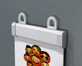 Плакатный профиль 24 (планки для плакатов и баннеров). Плакат в сборе.