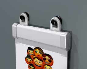 Плакатный профиль 24 (планки для плакатов и баннеров). Подвес плаката, 2 точки крепления.