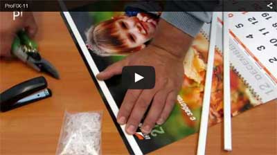 Подвешивание календарей (плакатов) с помощью профиля № 11, видео. Подвешивание календарей (плакатов) с помощью профиля № 11, видео.